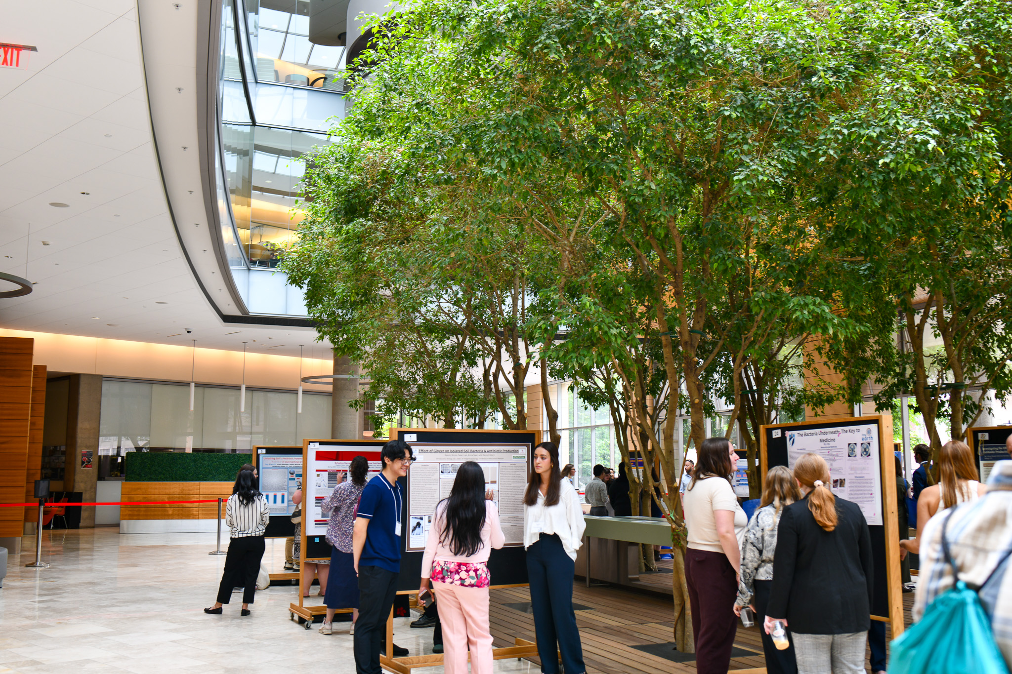 2025 Tiny Earth Summer Symposium Poster Session in Discovery Building Atrium